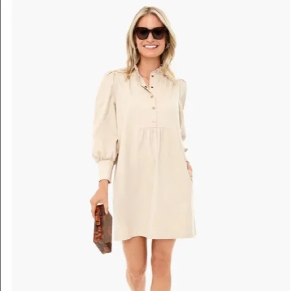 Tan Claiborne Dress POMANDER PLACE - Picture 1 of 15